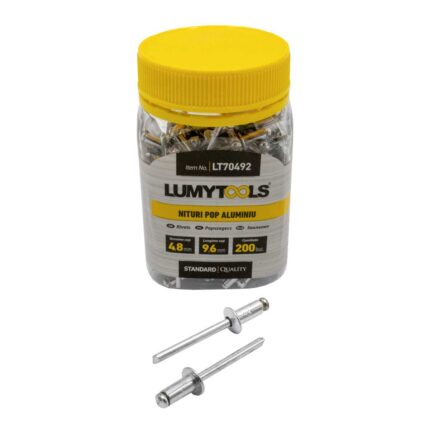 Nituri pop aluminiu, 200 buc , 9.6x4.8 mm, LT70492