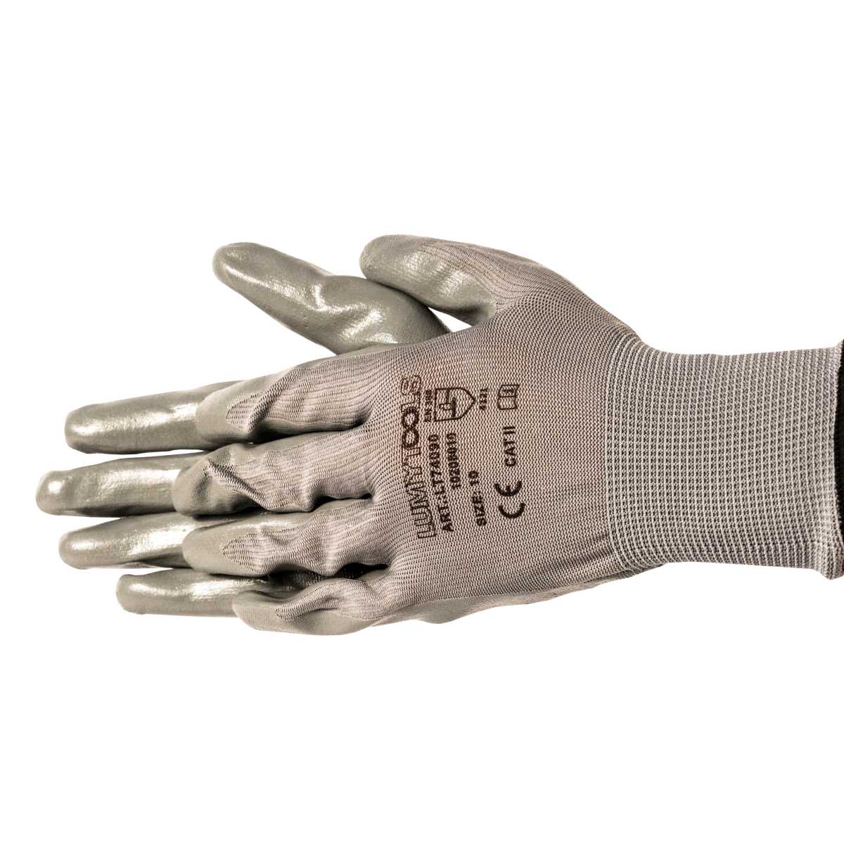 Mănuşi protecţie, nitril lucios, 9" 1 Mănuşă protecţie, nitril poros, CE, 9", LT74089