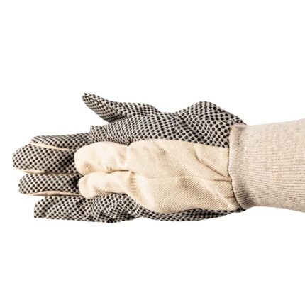 Mănuşă lucru bumbac - PVC negru, pentru grădină, 10", LT74100