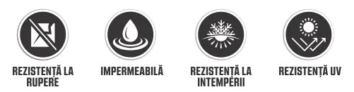 Prelată din polipropilenă cu inele