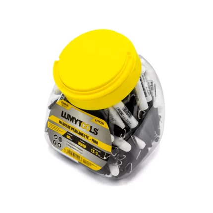 Markere permanente - mini, negru, 80 buc