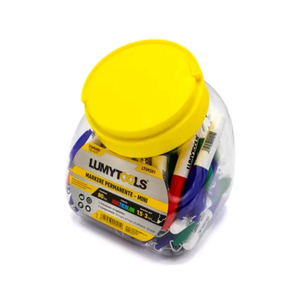 Markere permanente – mini, color, 80 buc