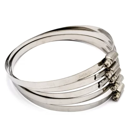 Colier inox pentru furtun, 140-160 mm, 5 buc.